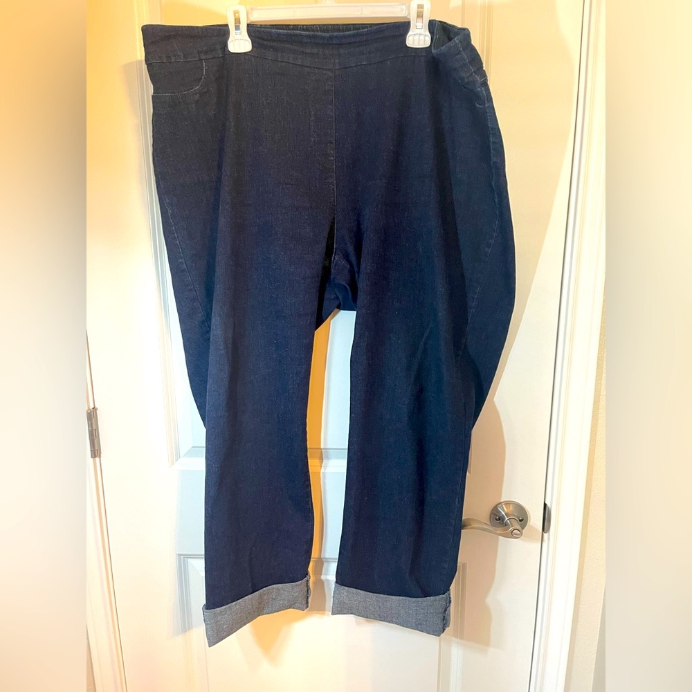 Draper and Damon stretchy zipper free pull on plus size denim size 2X.
